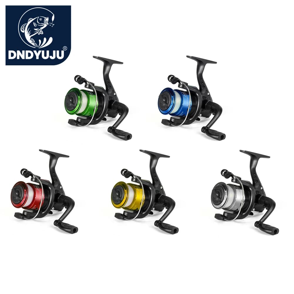 Moulinet de pêche spinning DNDYUJU 5.2:1 avec bobine, leurre et ligne de pêche inclus pour le casting