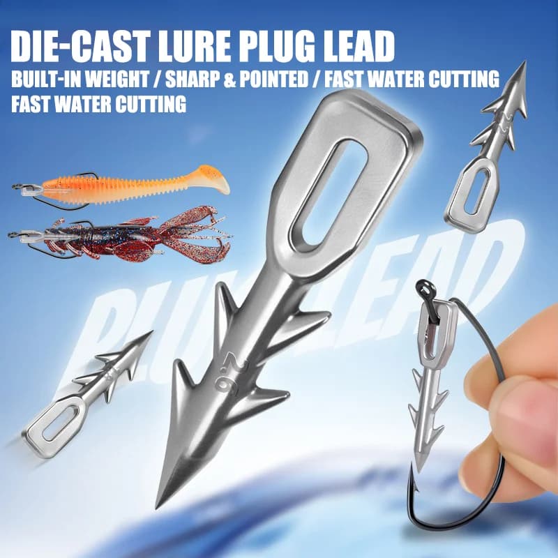 Plombs de pêche barbelés 10 pièces 0.6g-2.6g pour leurres souples et montages Neko Rig Wacky Rig