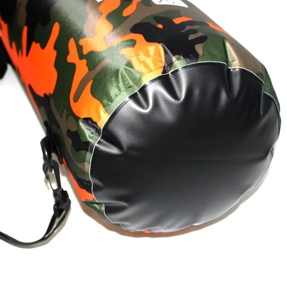 Sac étanche camouflage PVC 2L à 30L pour rafting, plongée et randonnée aquatique - Sac sec portable