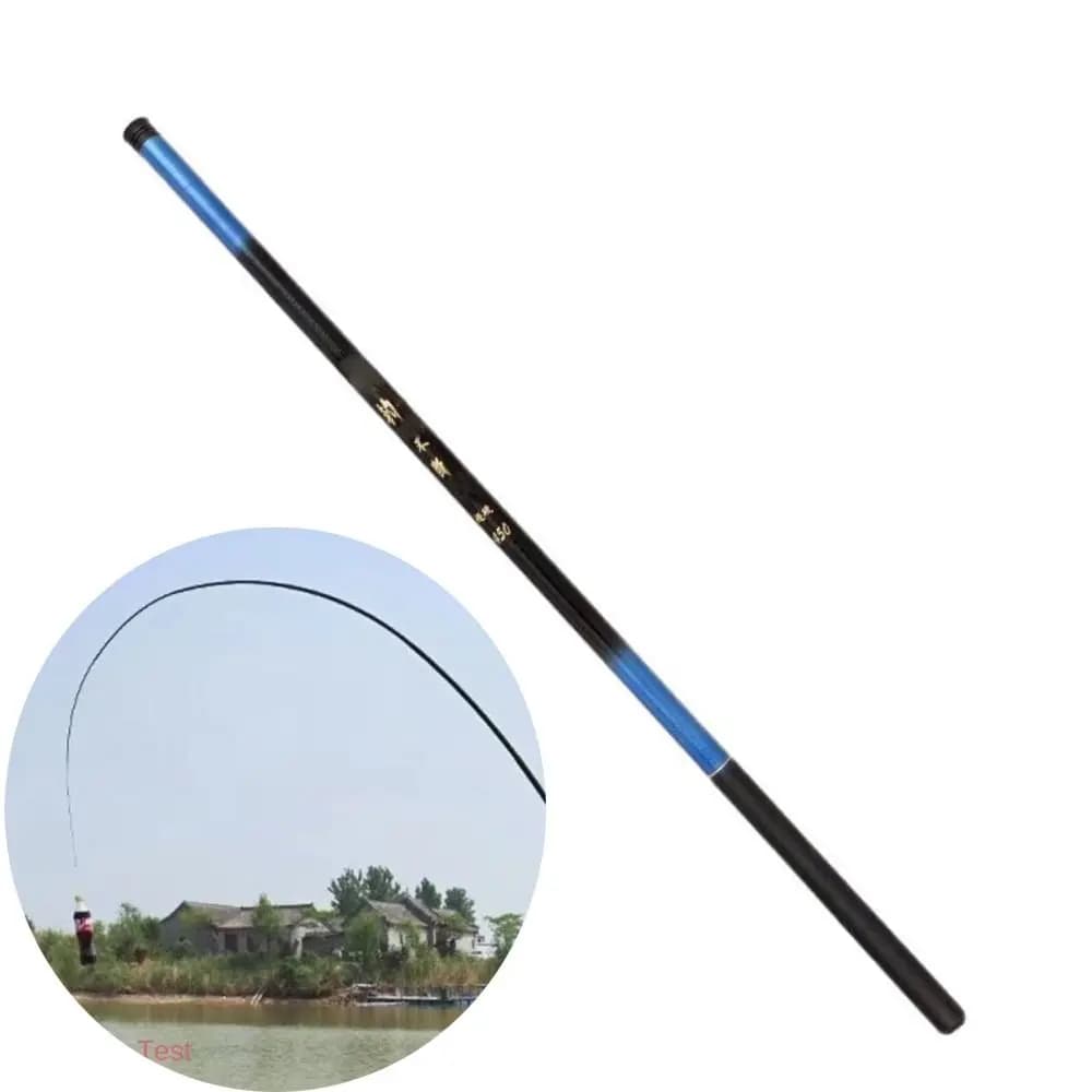 Canne télescopique complète kit pêche carbone fibre de verre 1.8m à 7.2m pour pêche au coup casting - Ensemble