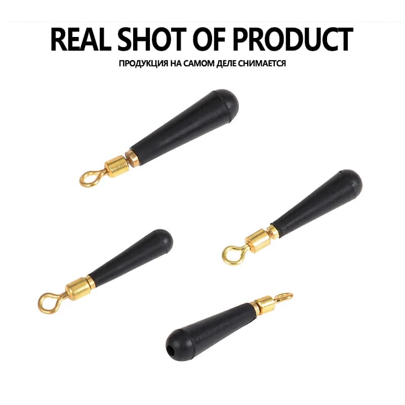 10 anneaux connecteurs cuivre B pour flotteurs pêche - Rotations 360° et supports silicone