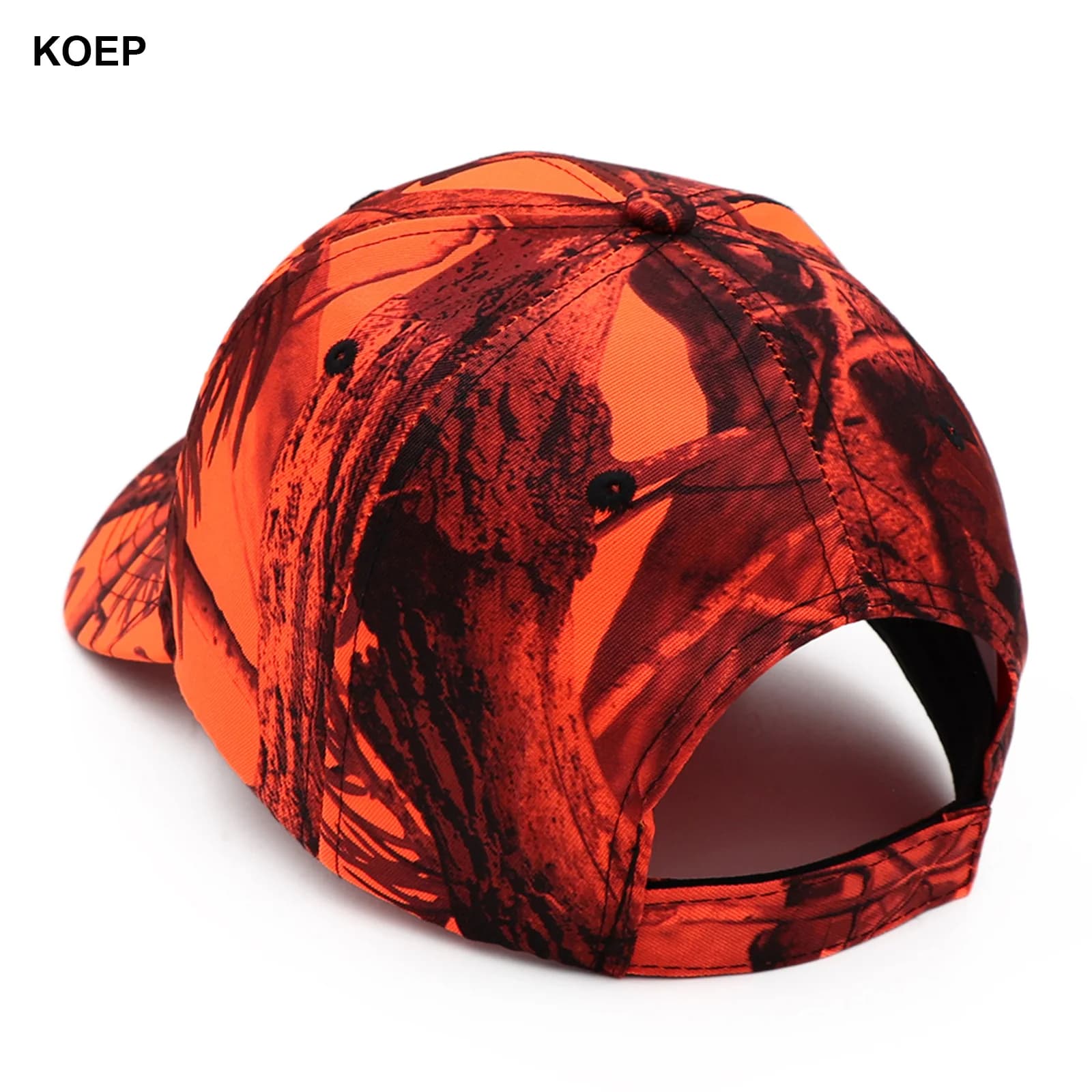 Casquette camouflage orange pêche KOEP - Baseball cap jungle pêche chasse snapback trucker