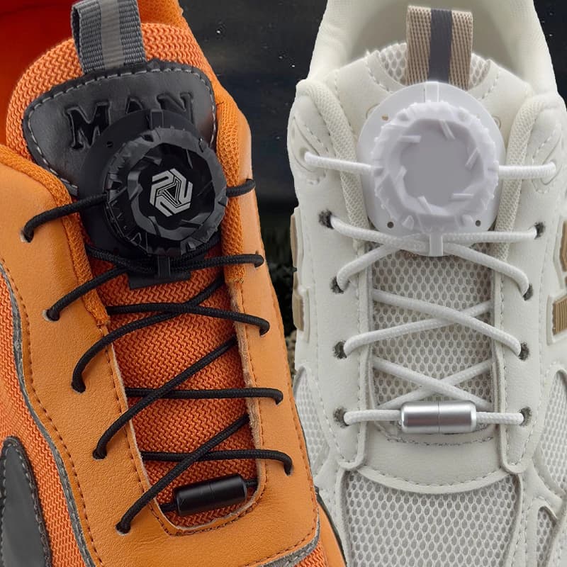 Lacets automatiques sans nœud à boucle pivotante, accessoire chaussures pratique pêche enfants adultes