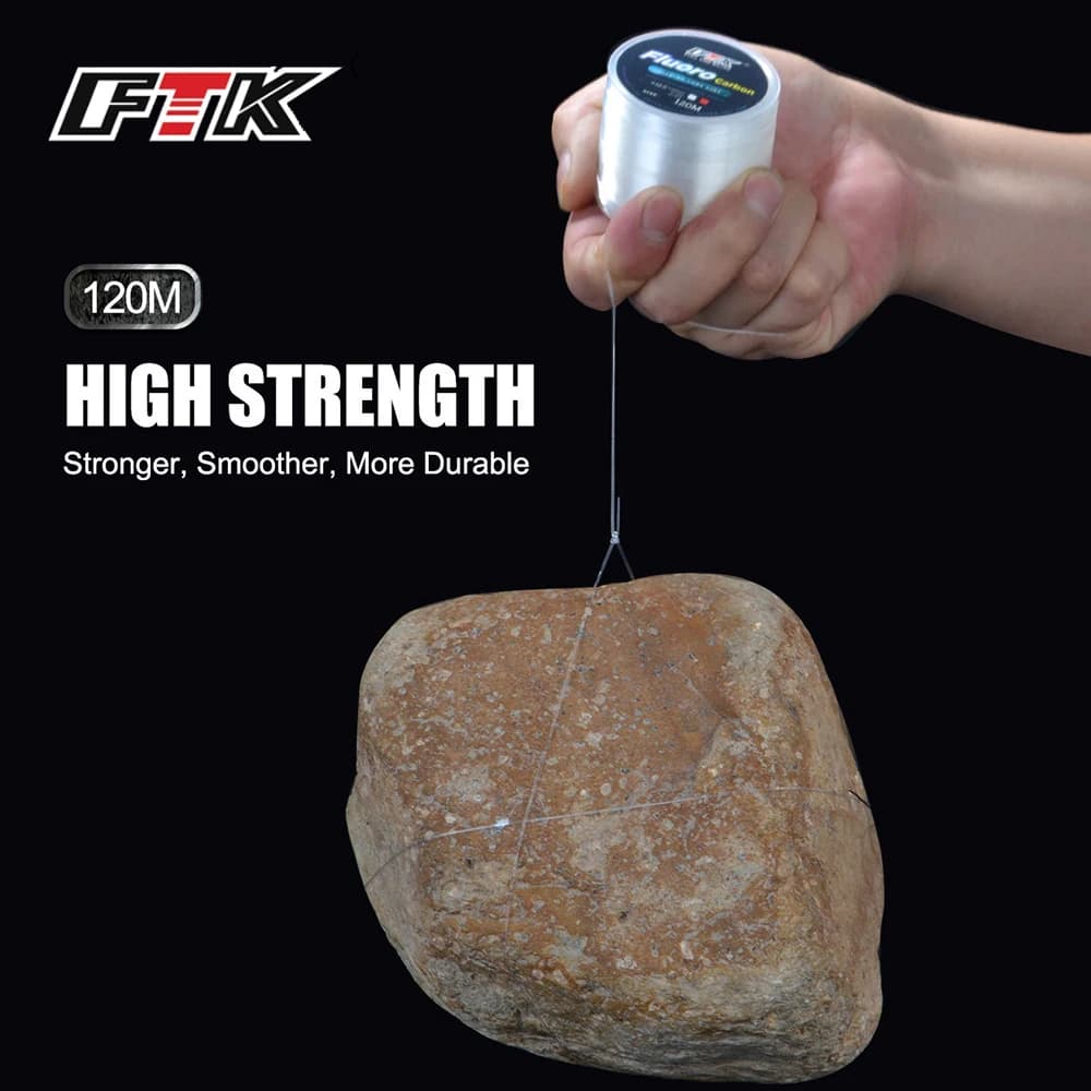 Ligne de pêche nylon 120m fluorocarbone 0.14 à 0.6mm pour truite carnassier bar résistante 4.13 à 45lb