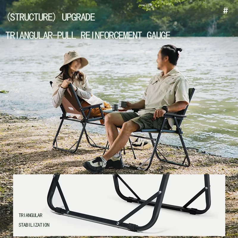 Chaise de camping pliante BISINNA Outdoor - Portable pour pêche, randonnée et plage