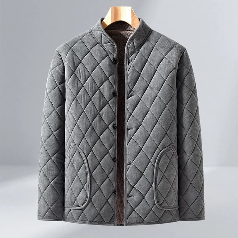 Veste hiver homme coupe-vent rembourrée pour pêche - Veste chaude matelassée père famille