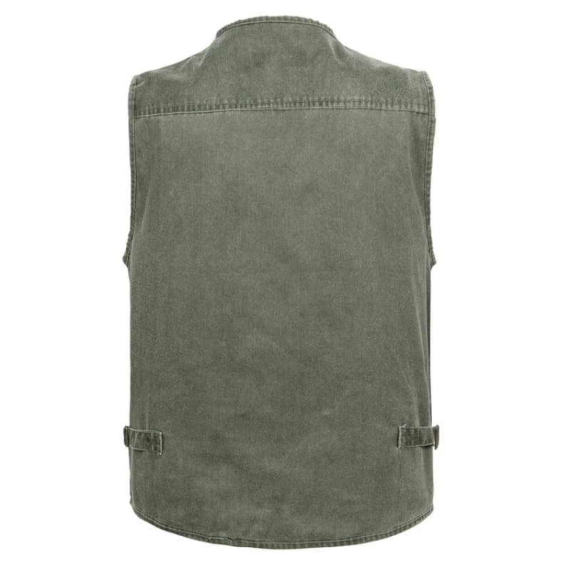 Veste de pêche homme 7XL été 16 poches, parka multi-poches coton pour randonnée et extérieur