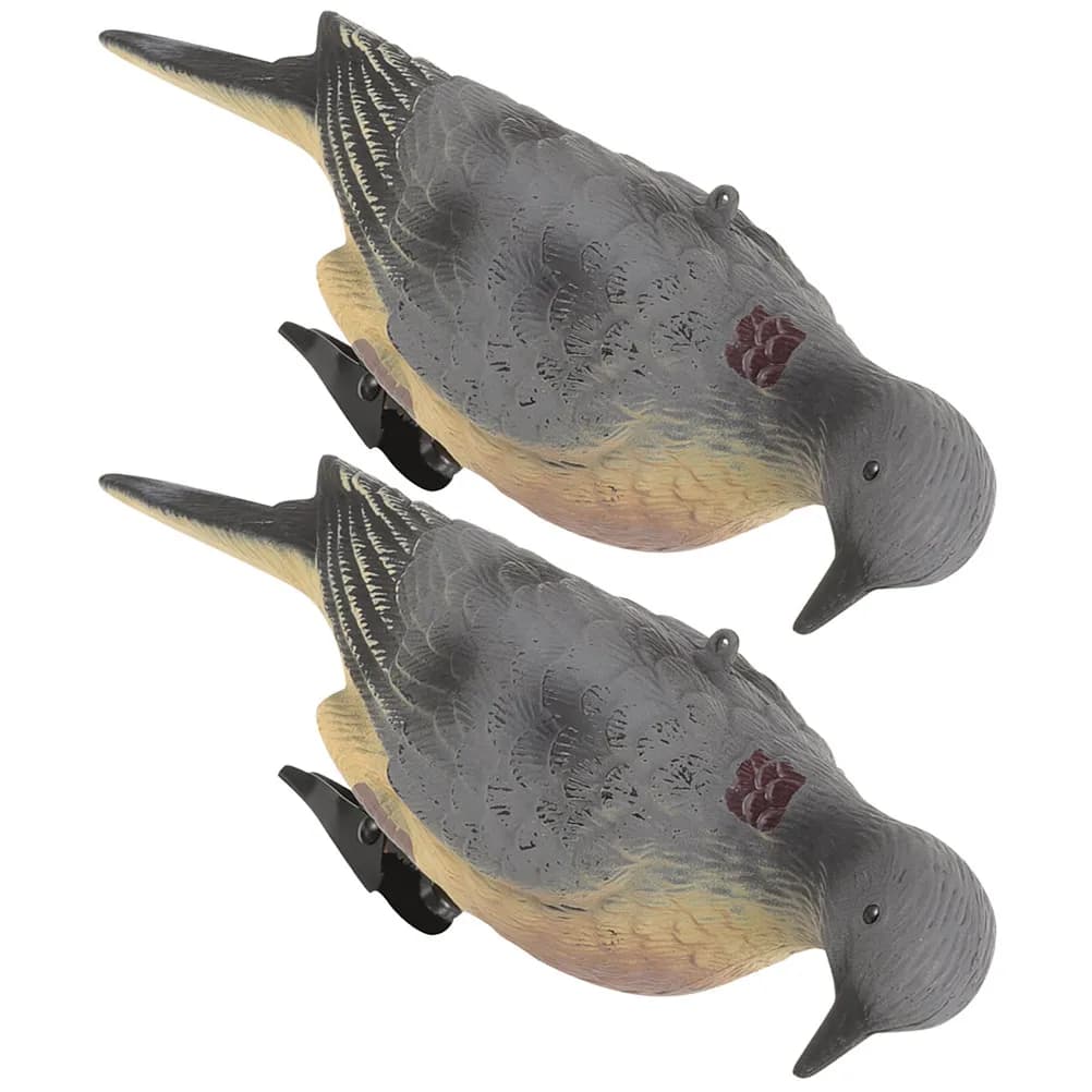 Figurines pigeons réalistes - 2 leurres de chasse en plastique pour jardin et décoration extérieure