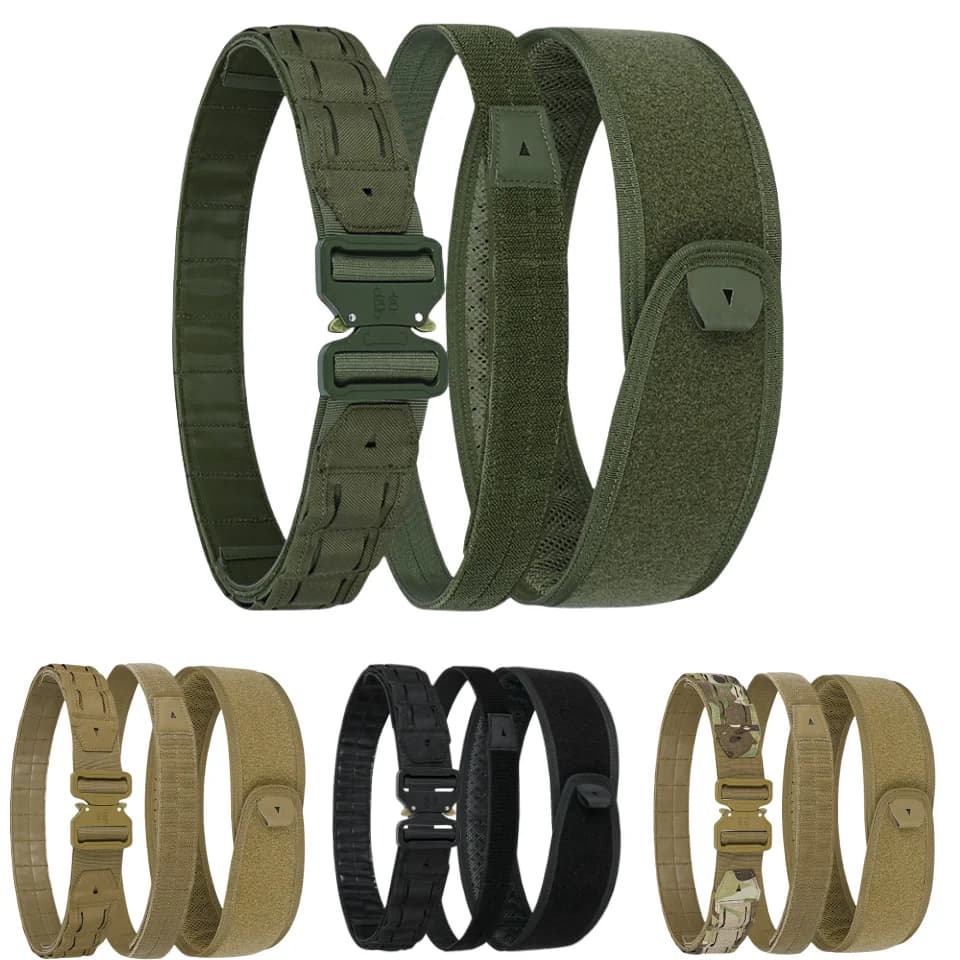 Ceinture tactique 3 en 1 boucle rapide Molle combat tir pêche ceinture intérieure support dos