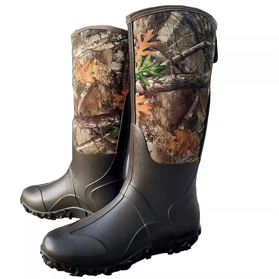 Bottes de pêche et chasse imperméables pour hommes, camouflage bionique arboricole, idéales pour le jardin et lavage auto