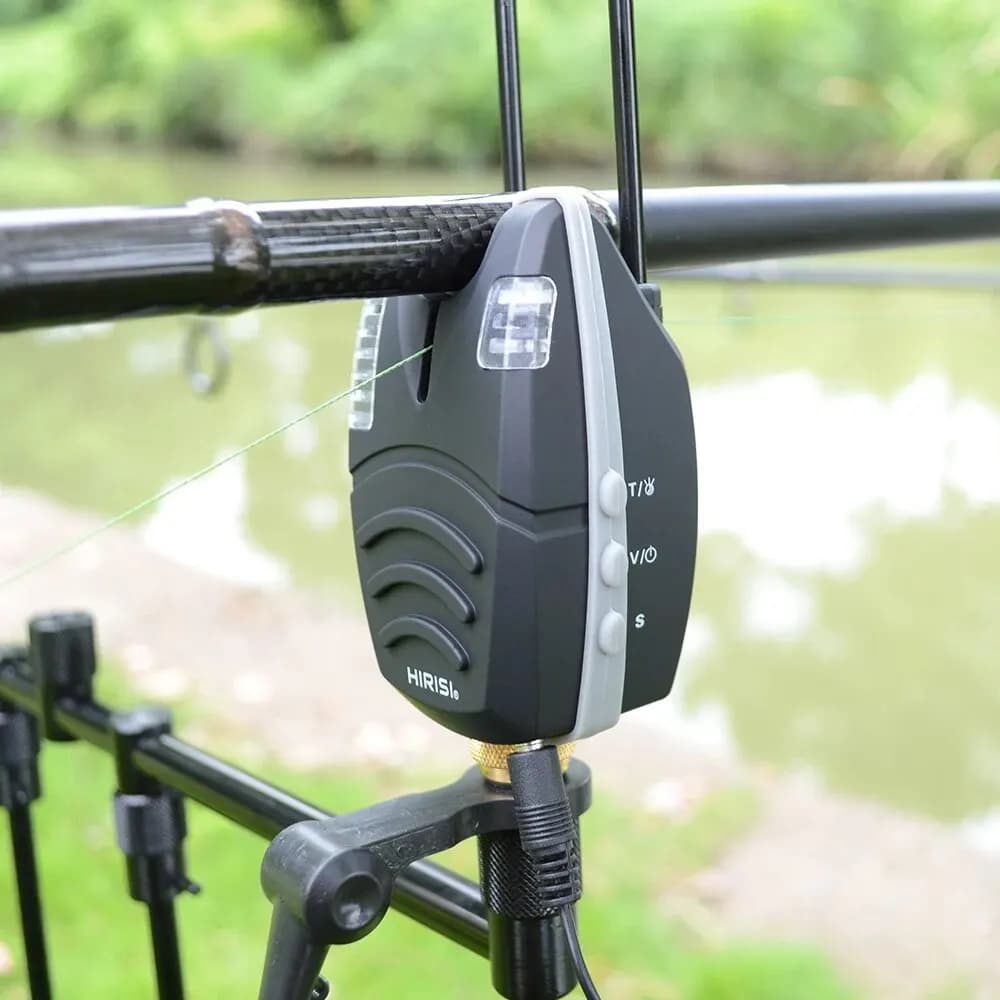 Hirisi 2 pièces alarme touche carpe étanche LED bleu indicateur morsure accessoires pêche nocturne