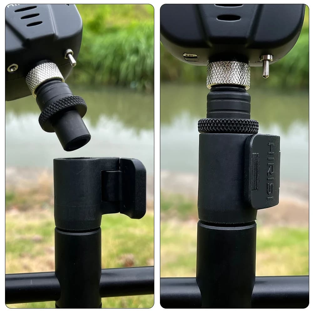 Connecteur rapide aluminium Hirisi AQ211 pour alarmes pêche - Accessoire pod et bank sticks