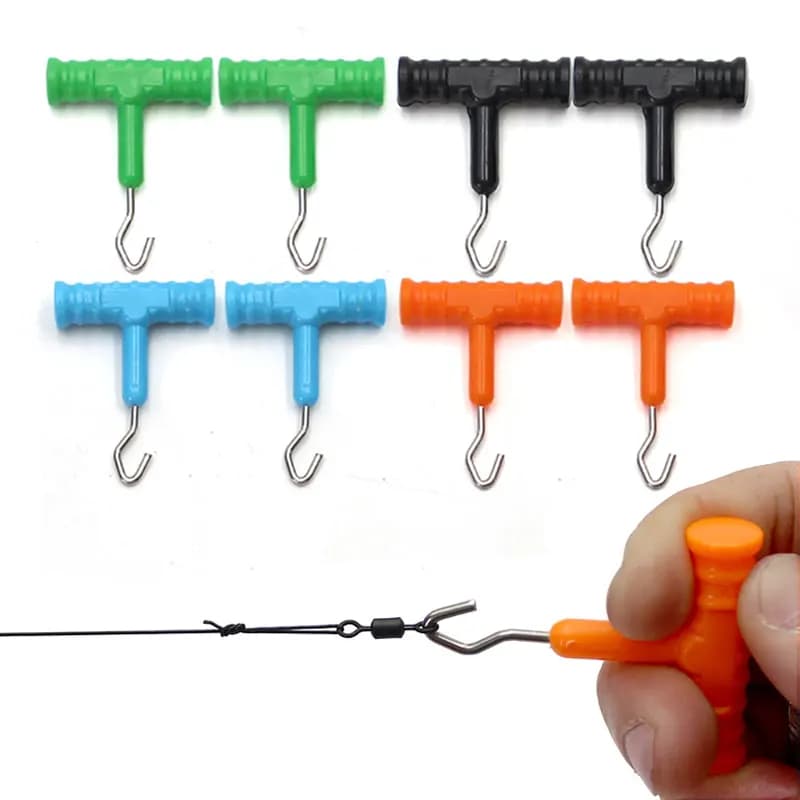 Outil de montage pour hair rig carpe avec tire nœud et accessoires hameçon