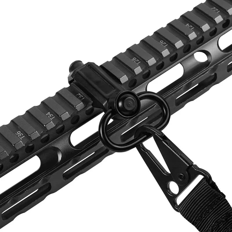 Adaptateur QD Sling Swivel 360° 1.25 pouce avec bouton-poussoir pour sangle d'épaule de chasse