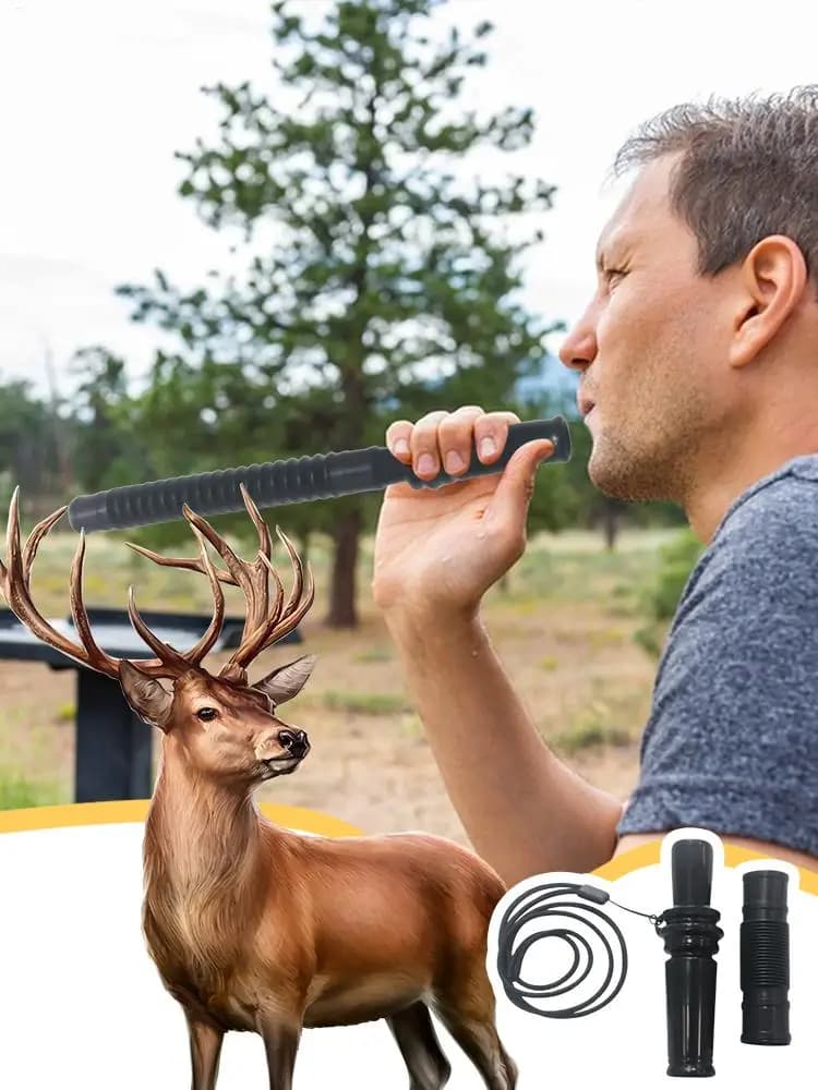 Sifflet appât cerf bionique portable - Appel réglable mâle/femelle/faon pour chasseurs