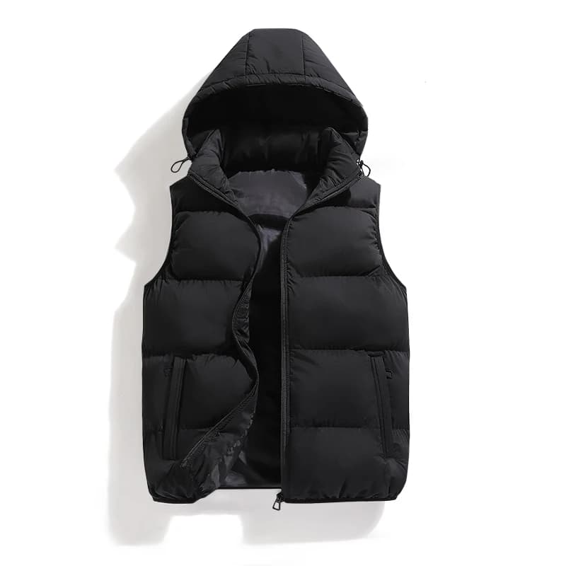 Veste sans manches imperméable hiver pêche, col montant et fermeture éclair, pour homme automne