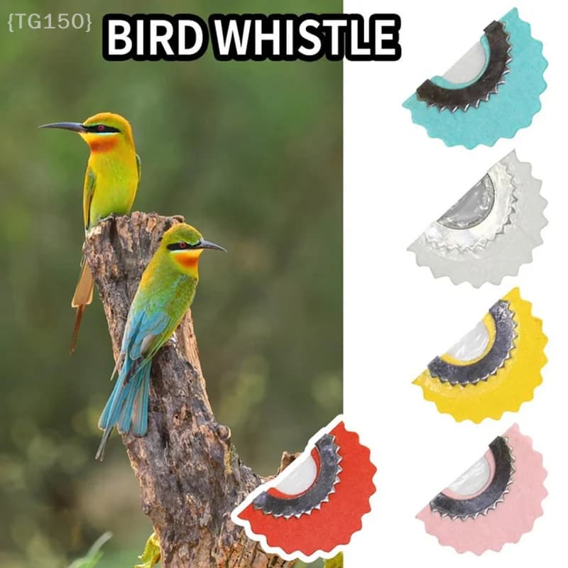 Sifflet à oiseaux magique opéré par la langue - Accessoire amusement pêche outdoor sons réalistes