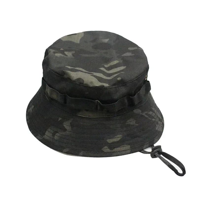 Chapeau Boonie Tactique Multicam Homme - Pêche Chasse Randonnée Été Anti-vent Anti-soleil