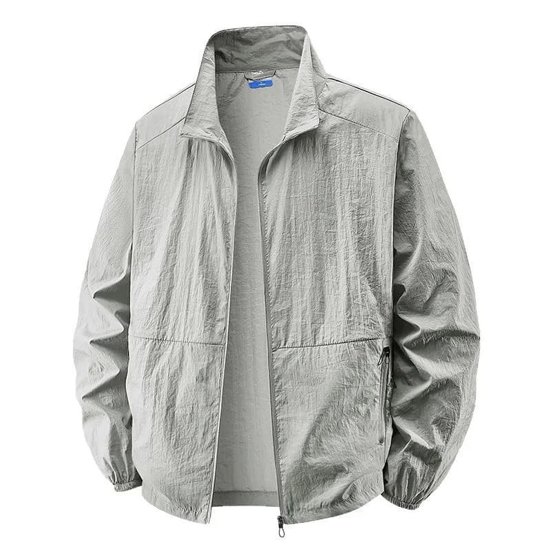 Veste protection solaire homme coupe-vent printemps été pêche UV col montant oversize pêche