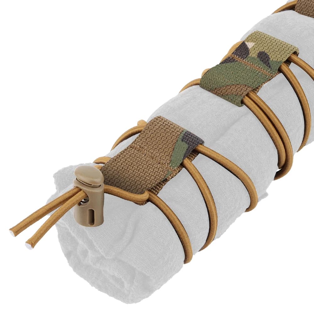 Sangle élastique bungee avec drapeau - Organisateur Molle pour outils de pêche 82 pouces