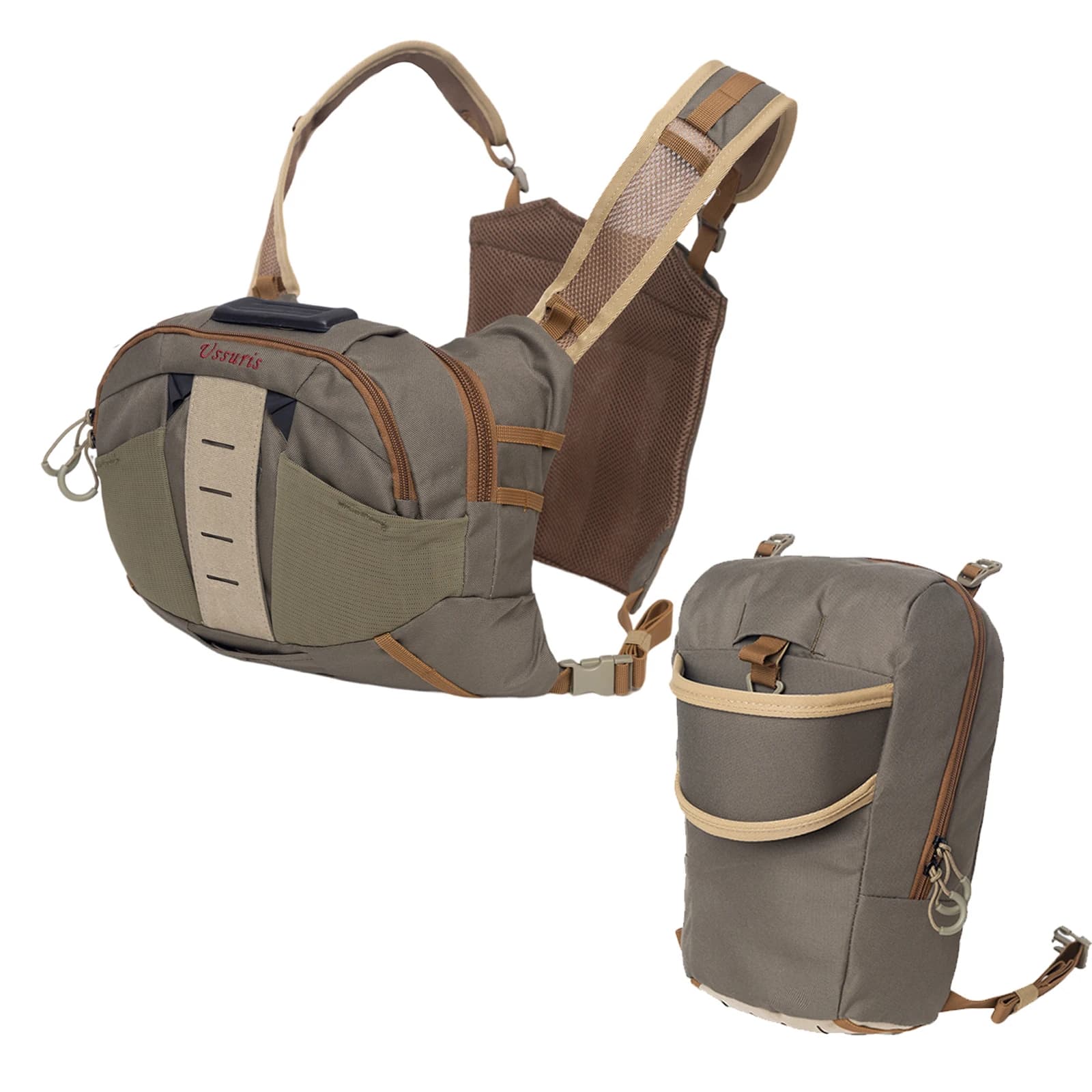Sac poitrine léger pour pêche à la mouche avec poches organisatrices et harnais réglable