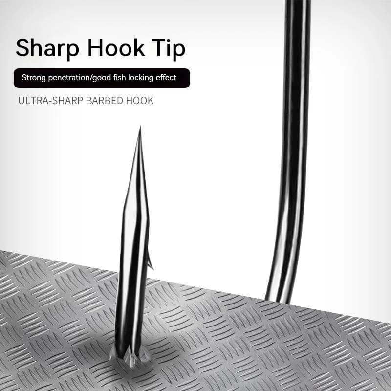 10 hameçons offset pour leurres souples - acier haute carbone pour silure et bass fishing