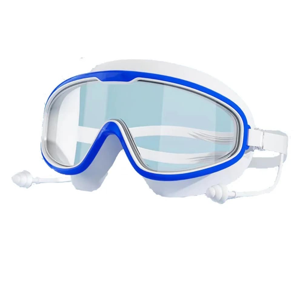 Lunettes de natation grand cadre avec bouchons d'oreilles pour pêcheurs adultes