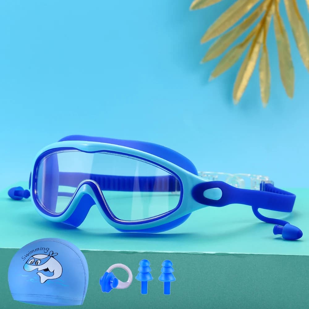 Lunettes de plongée enfants grande monture étanches anti-buée HD garçons filles pêche