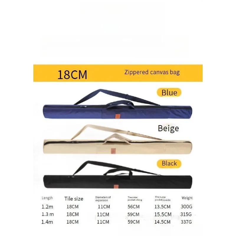 Sac canne à pêche jaune toile grande capacité avec compartiment parapluie - Stockage équipement pêche