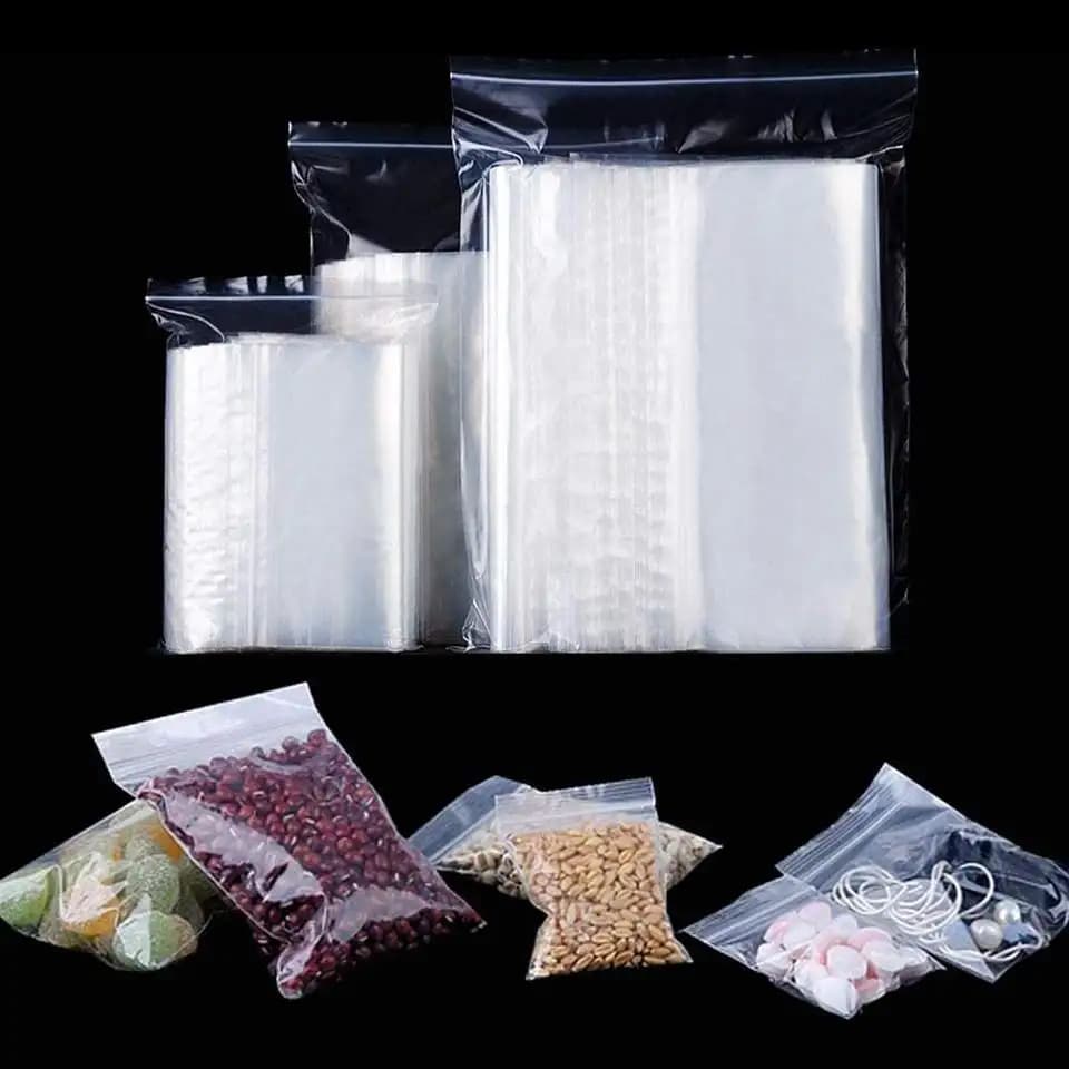 Sacs de rangement zippés transparents pour bijoux et aliments - Poches refermables étanches en gros