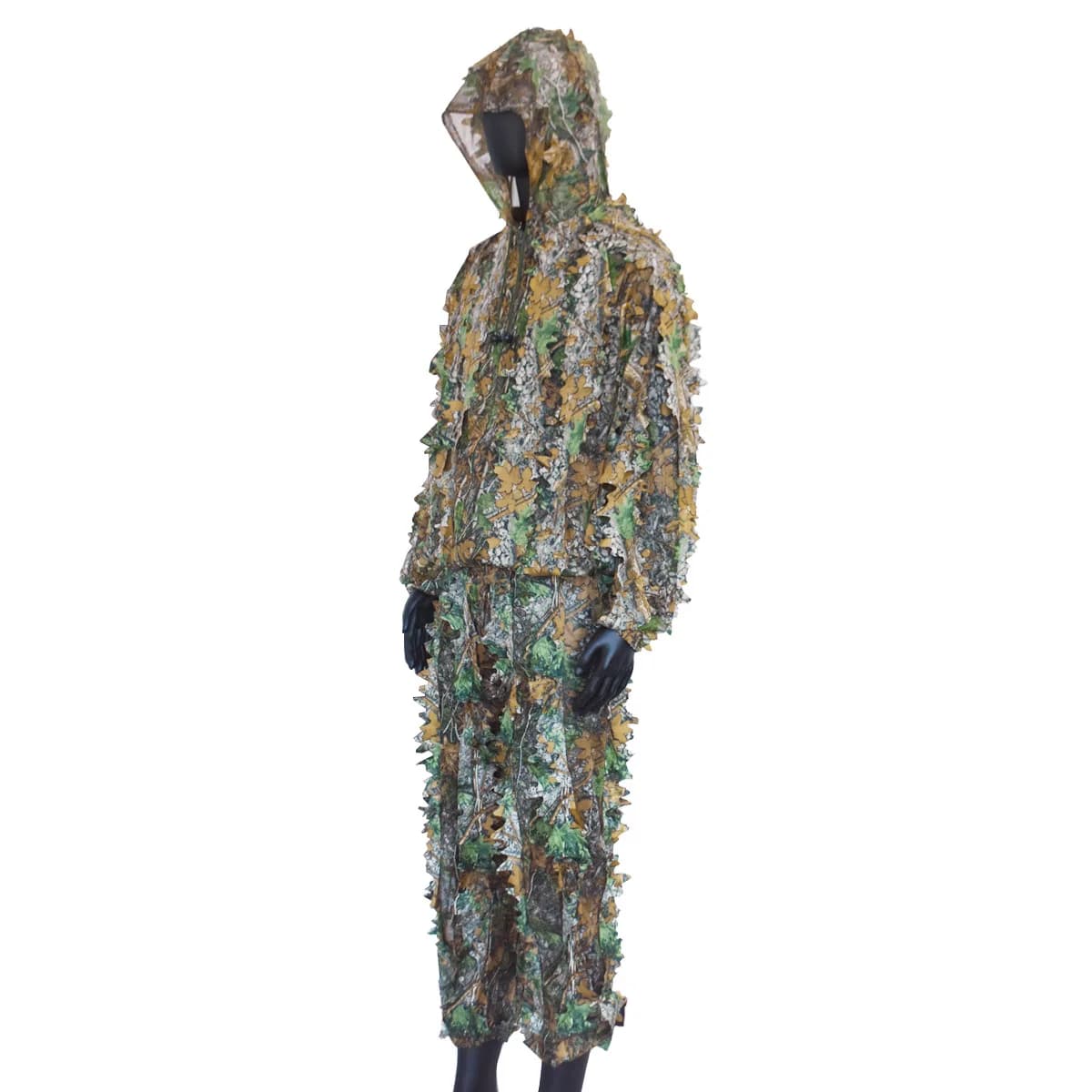 Cape camouflage arbre géant jungle invisible 3D - Tenue pêche dissimulation extrême feuilles d'érable