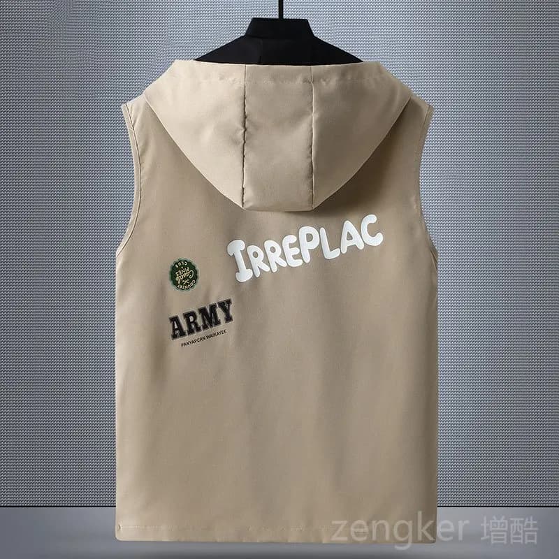 Veste de travail légère à capuche multi-poches pour homme grande taille printemps été