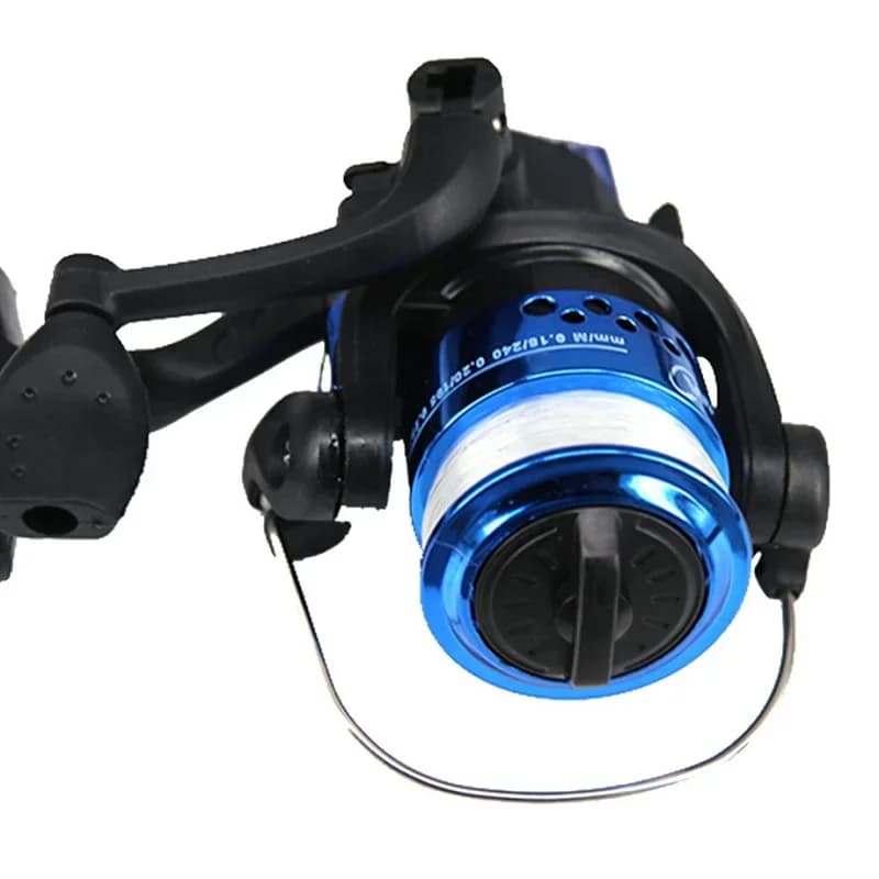 Moulinet ice fishing plastique 5.2:1 pour pêche sur glace avec leurres et ligne volante