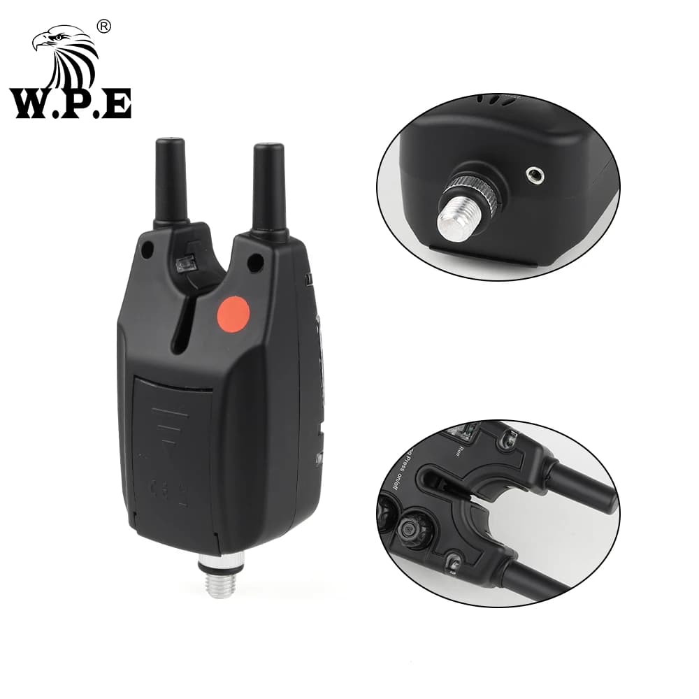 Kit alarme électronique W.P.E 4+1 pour carpe - Système sans fil avec LED et alerte sonore