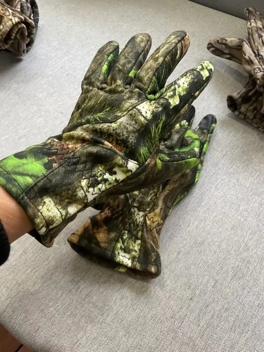 Gants camouflage biomimétique automne hiver écran tactile imperméable anti-dérapage chauds pêche