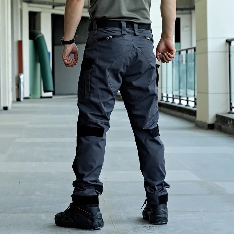 Pantalon cargo tactique imperméable pour pêche - Randonnée pêche résistant multi-poches