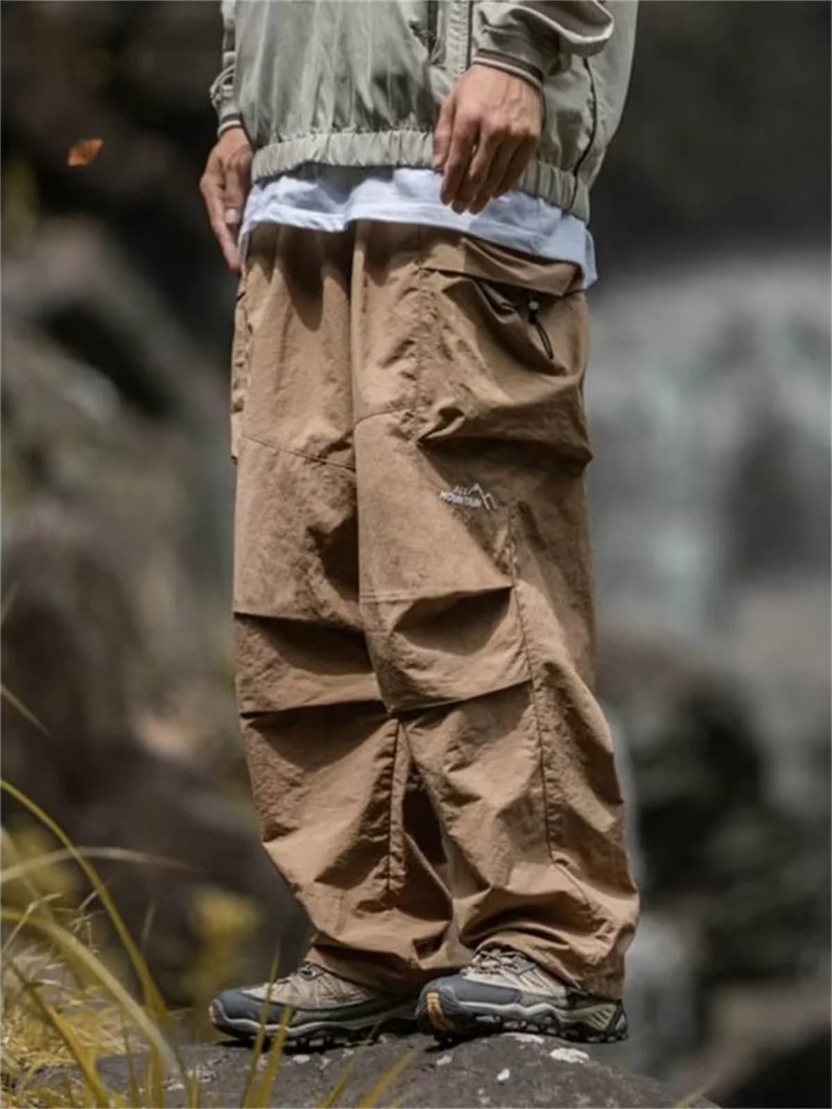 Pantalon montagne imperméable homme pour pêche hip hop - Style harajuku et performance outdoor