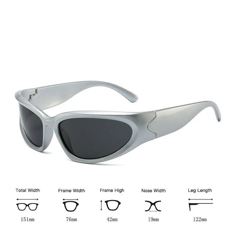 Lunettes de sport punk Y2K pêche - Design luxe vintage UV400 pour hommes et femmes
