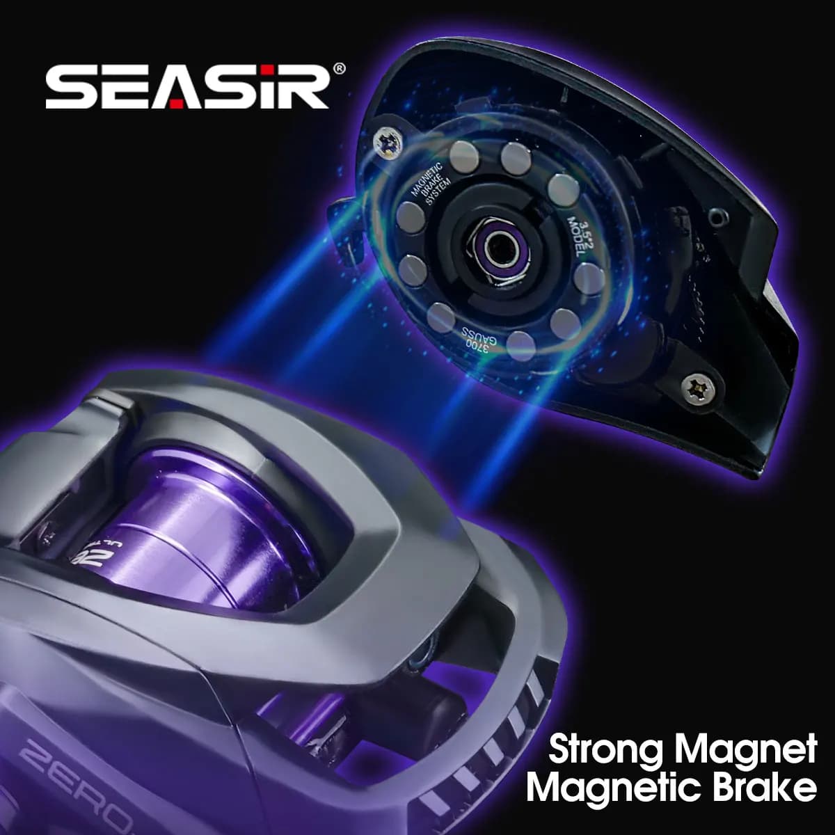 Moulinet casting Seasir ZERO119 BFS 119g carbone 4kg drag pour pêche ultra légère en rivière