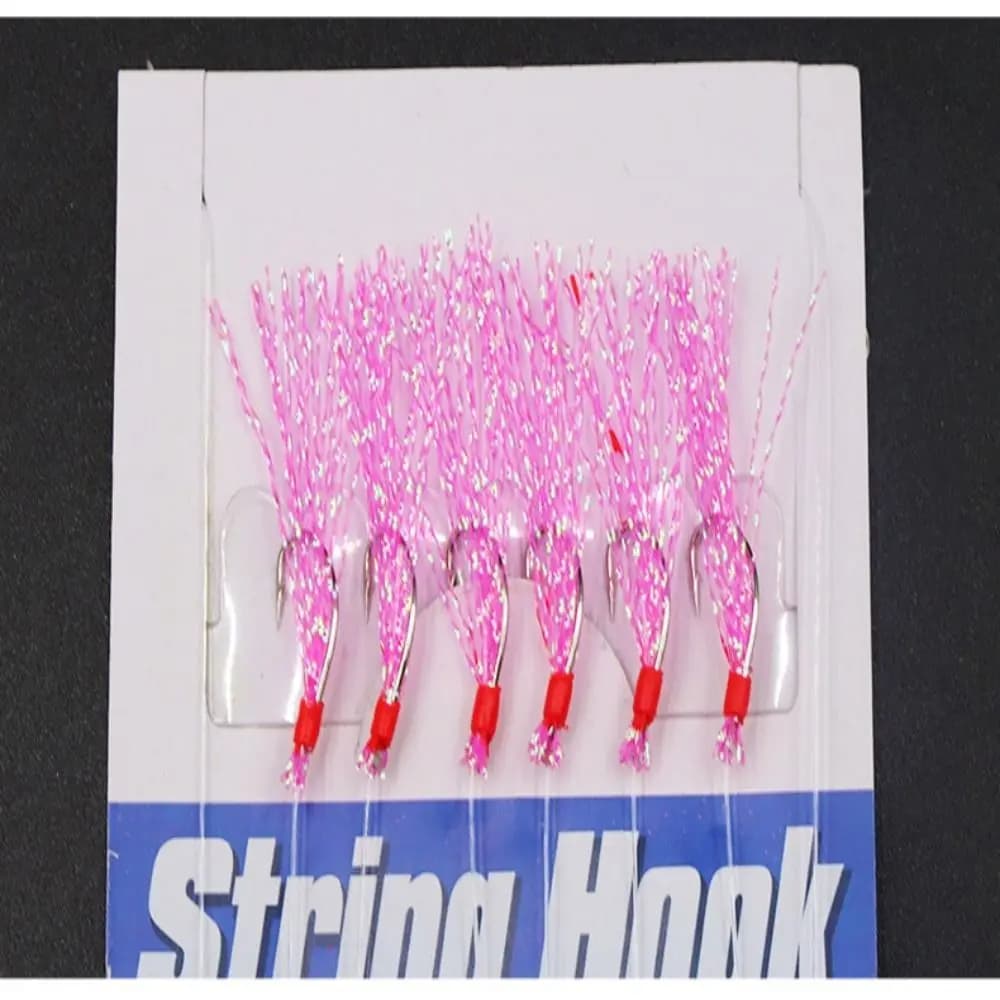 Leurres plume sabiki rigs pour maquereau morue bar pêche mer et eau douce noctiluques