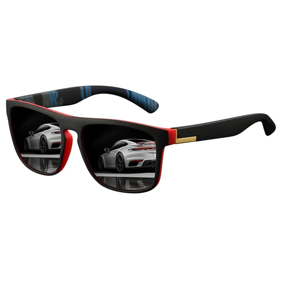 Lunettes de soleil carrées vintage polarisées luxe - Conduite pêche homme femme UV400