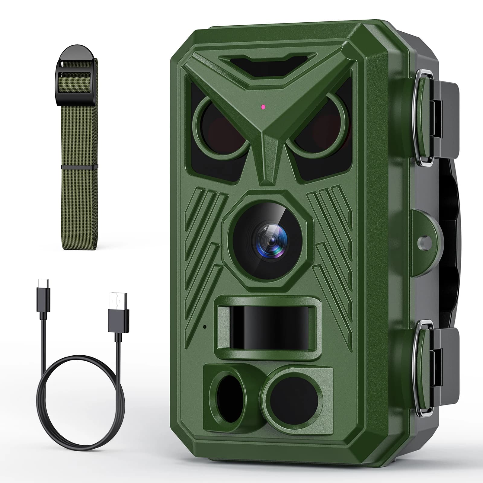 Caméra de chasse 48MP vision nocturne IP66 étanche pour observation animalière et surveillance extérieure