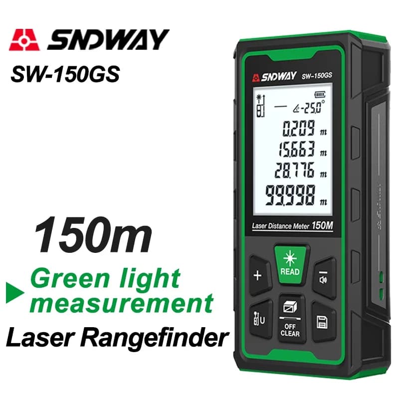 Télémètre laser vert 150m haute précision pour pêche, chasse et bricolage - Mesure électronique fiable
