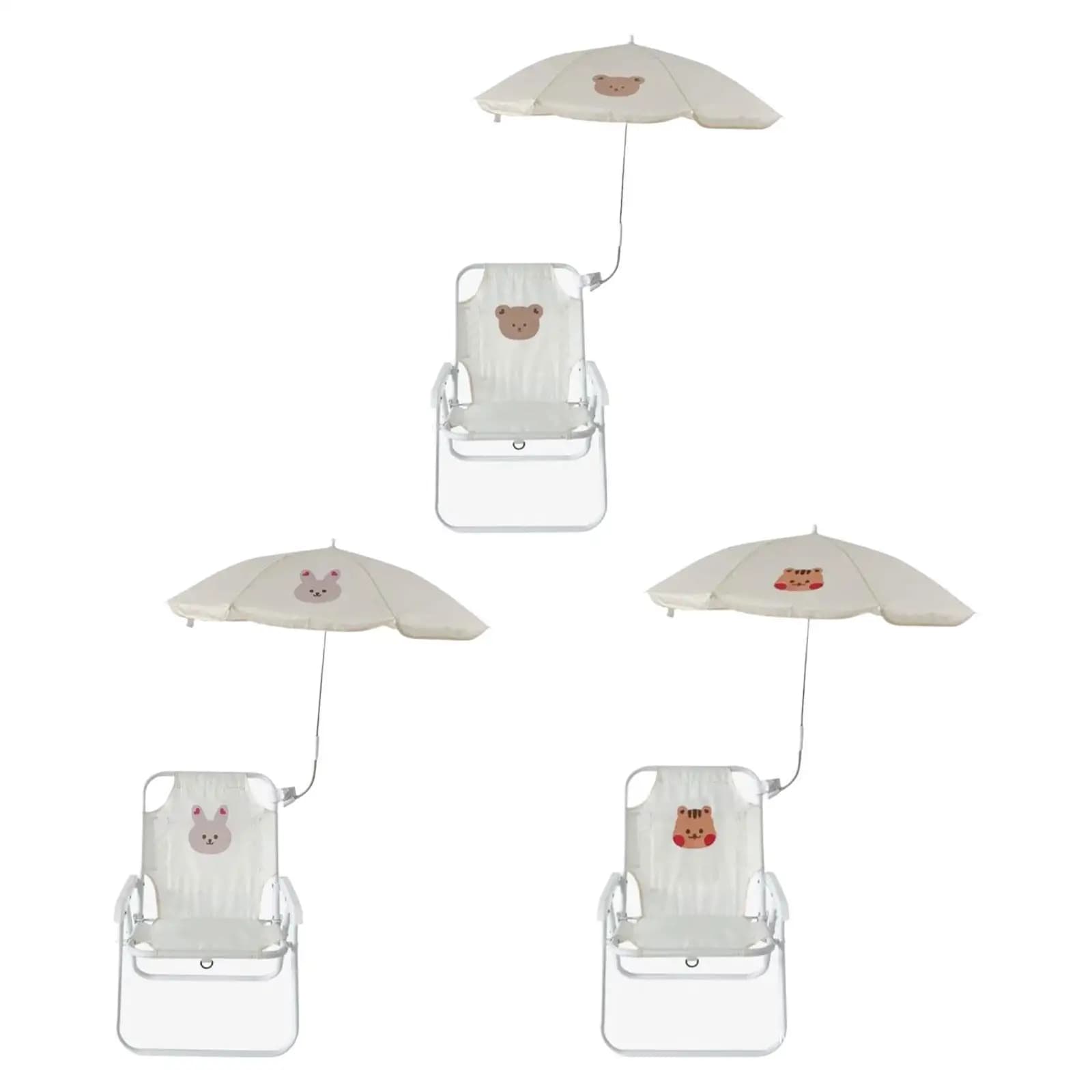 Chaise camping enfant avec capote ombrage - Siège pliant portable pour pique-nique et pêche