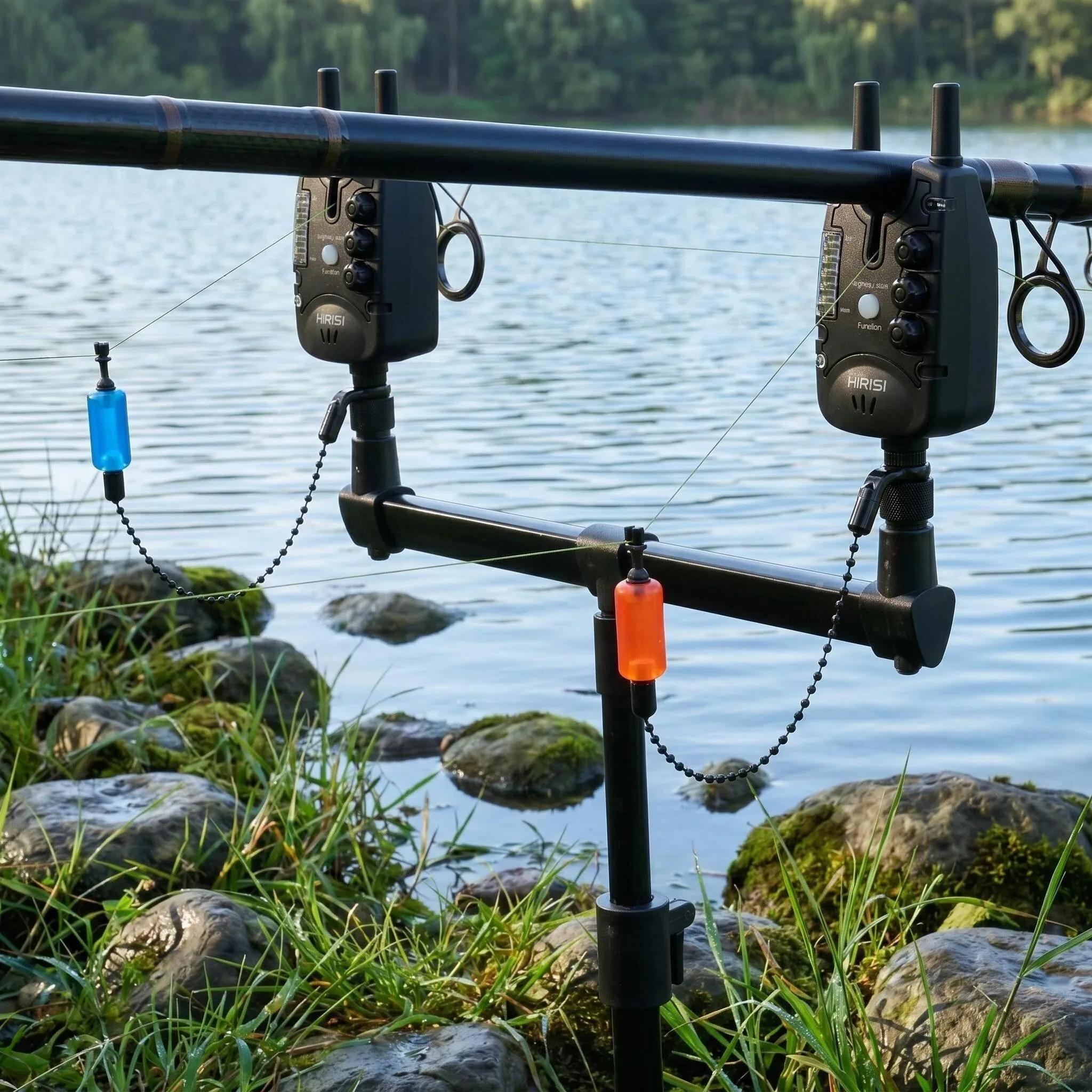 Hirisi Alarme Pêche Carpe Sans Fil S8 avec Télécommande 2 Voies Contrôle à Distance Détecteur Touche
