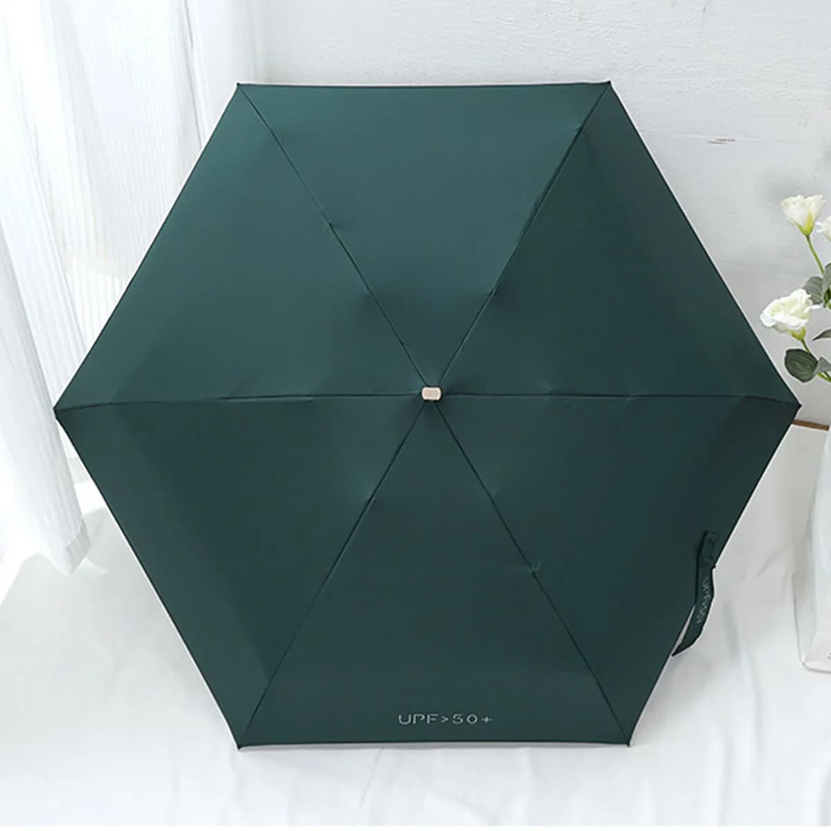Parapluie solaire ultra-léger pliable 5 fois mini format protection UV ombrelle extérieure