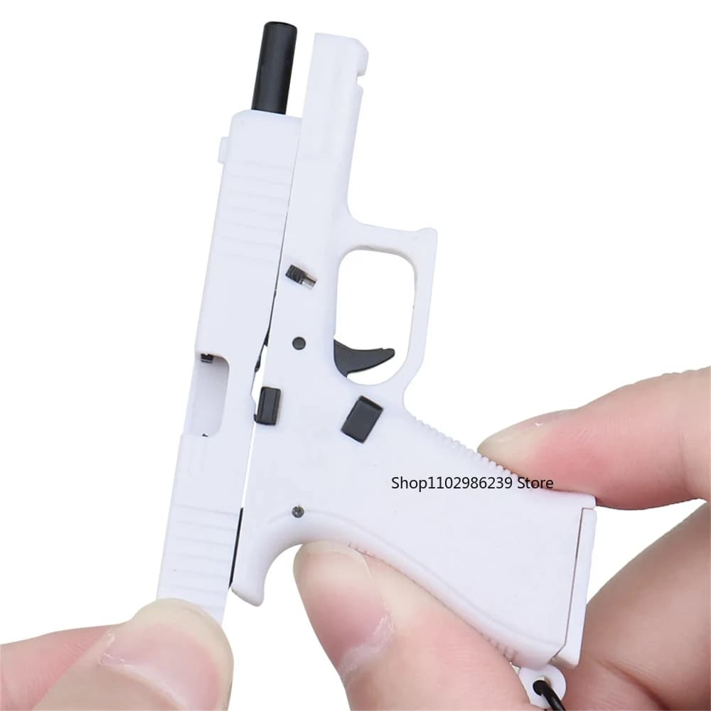 Porte-clés pistolet G45 miniature modèle réaliste pêche cadeaux anniversaire accessoires