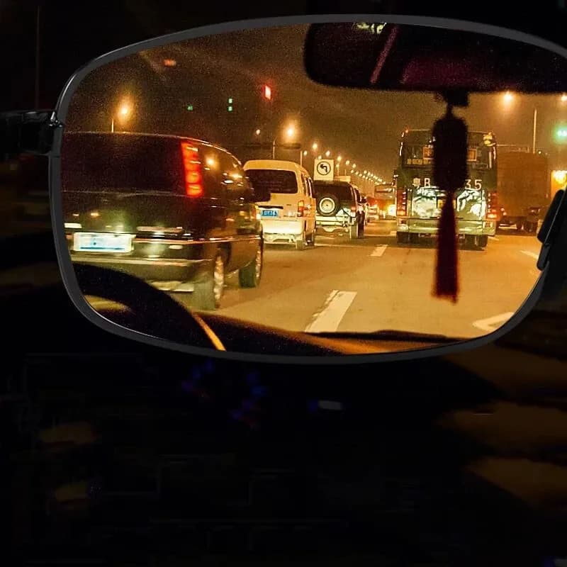 Lunettes de vision nocturne conduite - Protection UV unisexe cadeau conducteur pêche nocturne
