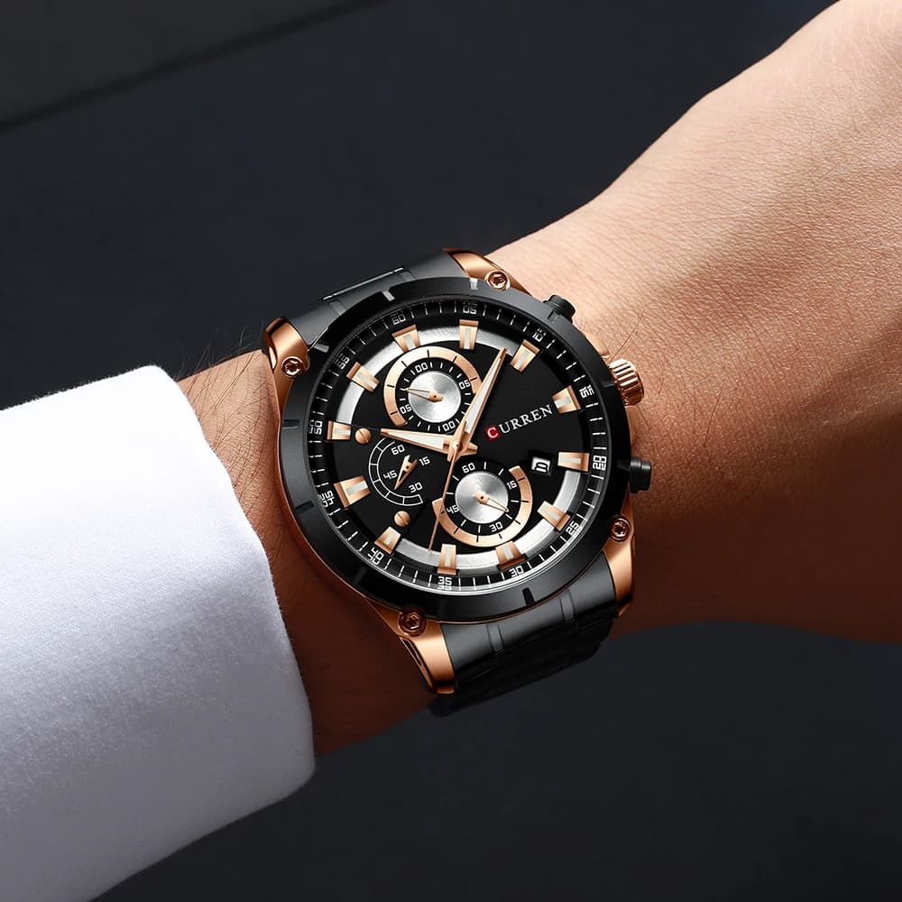 Montre automatique homme Curren luxe étanche - Garde-temps élégant pour affaires et occasions décontractées