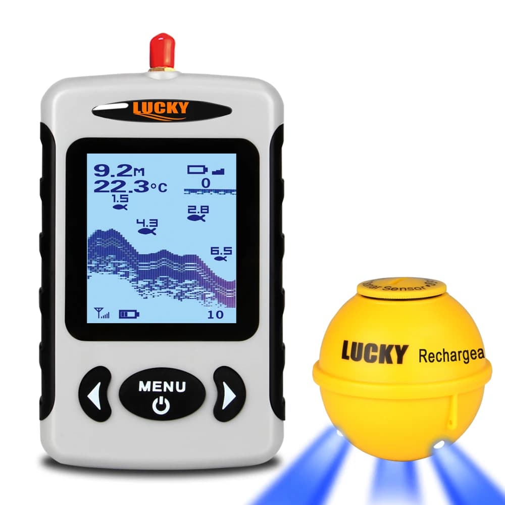 Sondeur pêche portable LUCKY professionnel sans fil à matrice de points détecteur poissons sonde